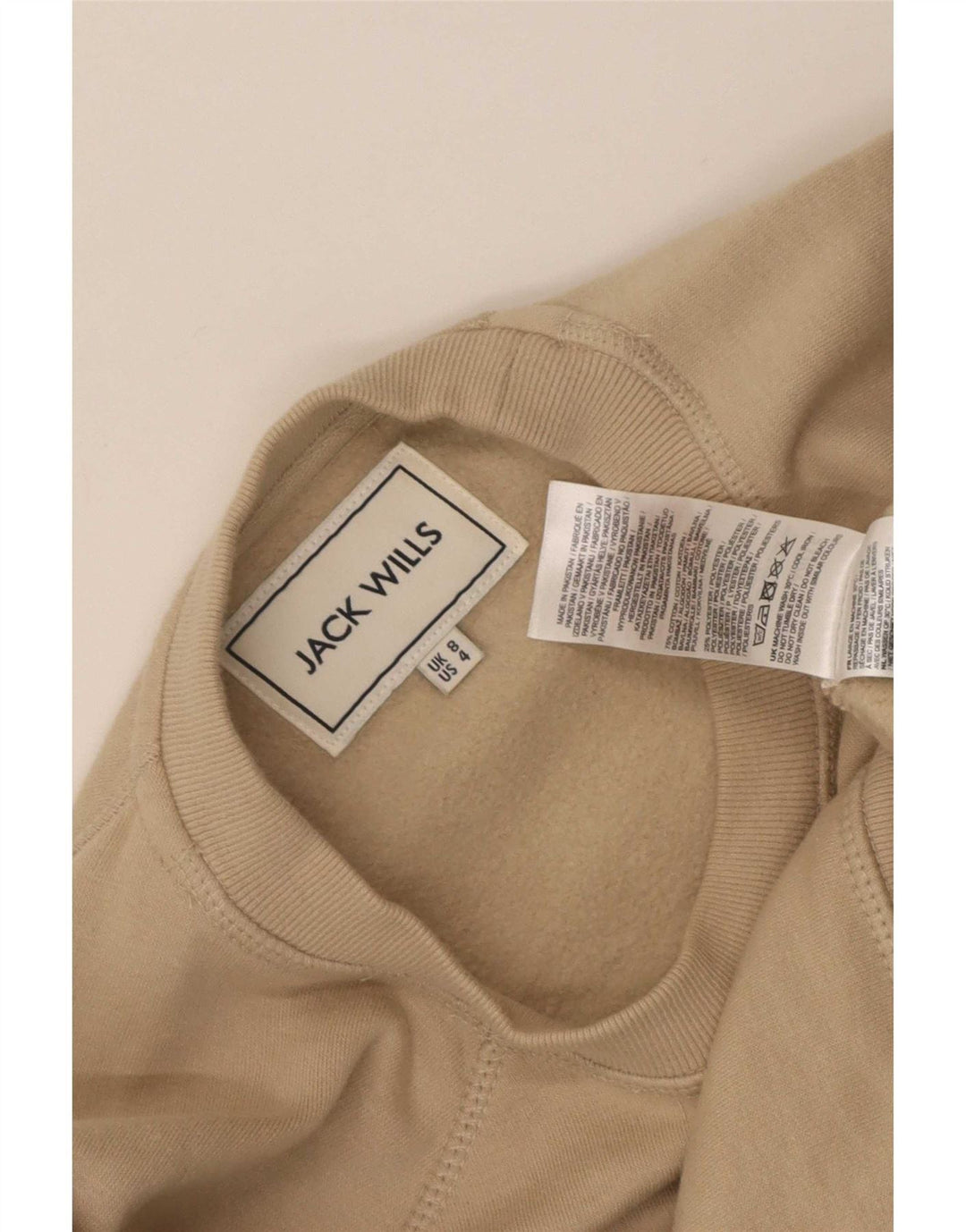 Pulover supradimensionat pentru femei Jack Wills, UK 8, bumbac, bej mic