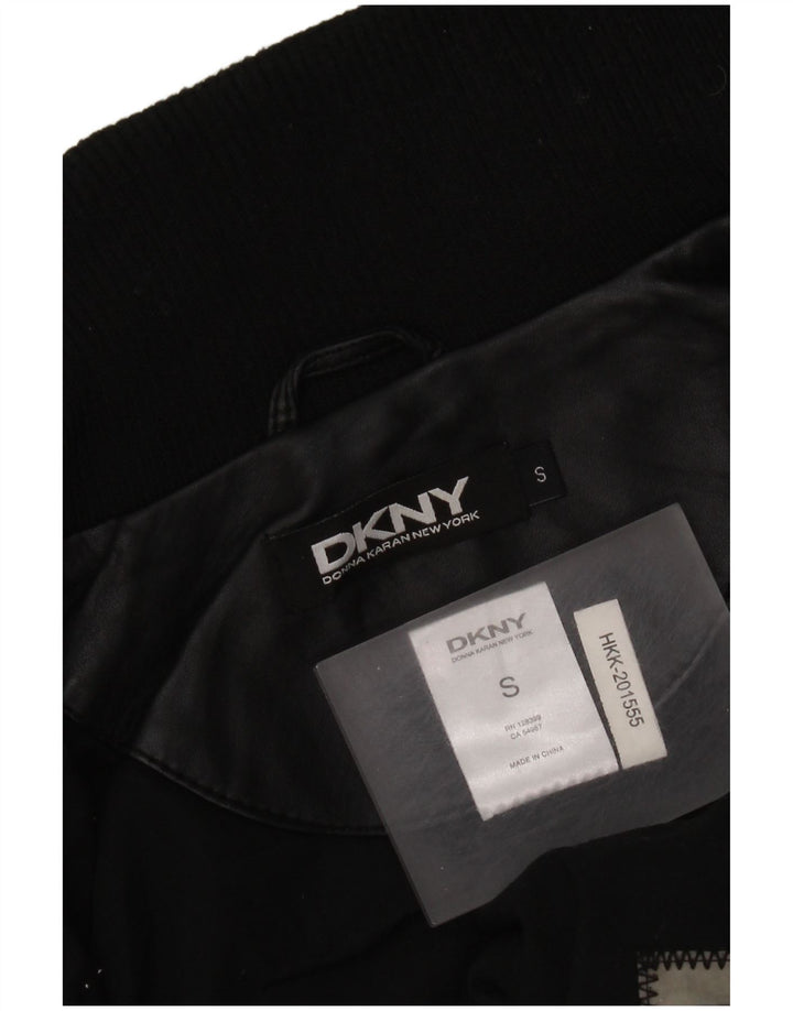 Jachetă din piele pentru bărbați Dkny UK 36 Piele neagră mică