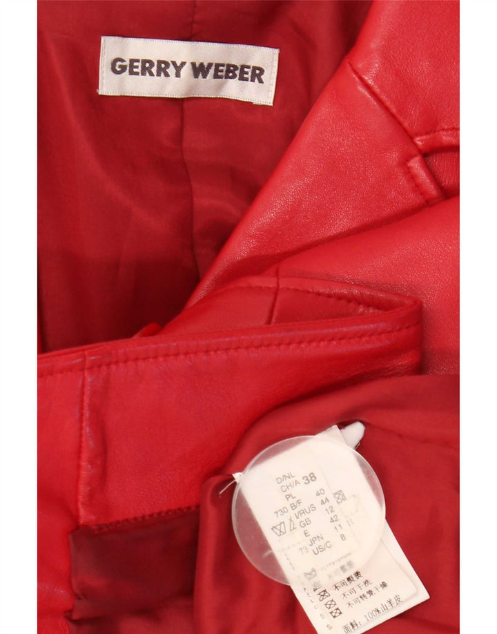 Geacă de piele pentru femei Gerry Weber UK 12, piele roșie medie