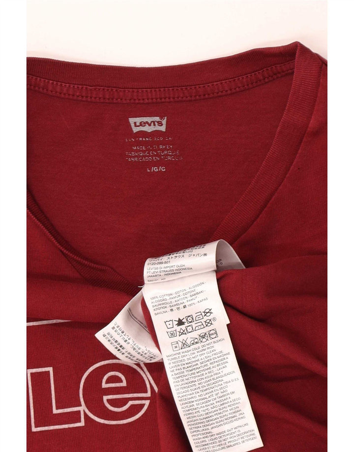 Tricou grafic Levi's pentru bărbați Top mare, roșu, bumbac