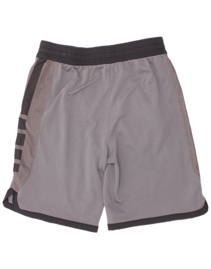 Pantaloni scurți sport Nike Dri Fit Graphic pentru băieți 12-13 ani, mari, gri, poliester