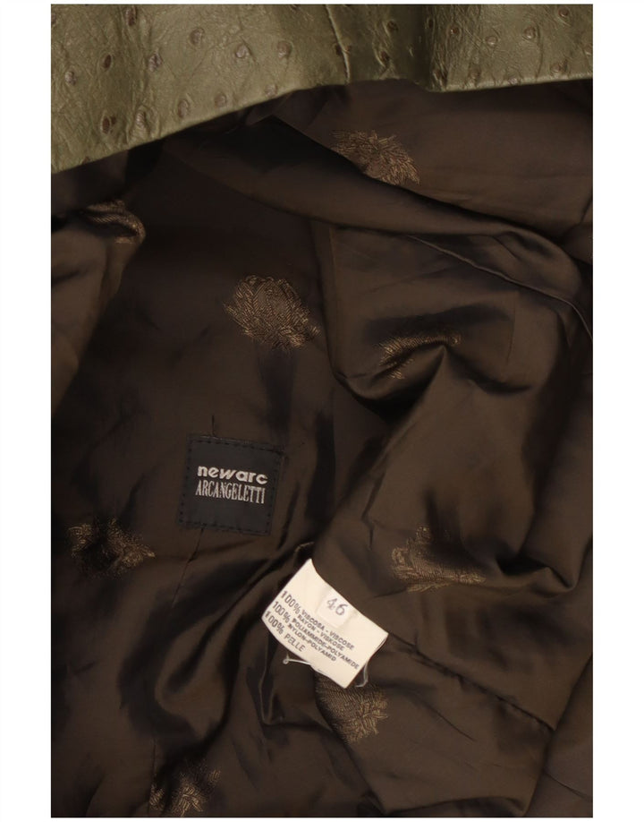 Geacă de piele vintage pentru femei IT 46 din piele mare kaki