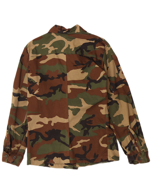Jachetă militară vintage pentru bărbați EU 50 Army mare din bumbac, camuflaj, kaki