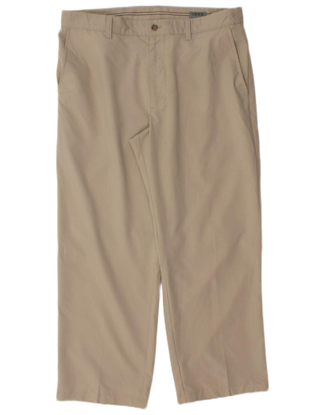 Pantaloni chino drept bărbați Izod L36 L28 poliester bej