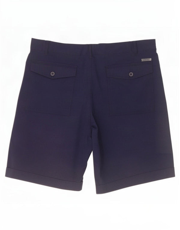 Pantaloni scurți chino vintage pentru bărbați IT 50 Large W34 Bumbac bleumarin