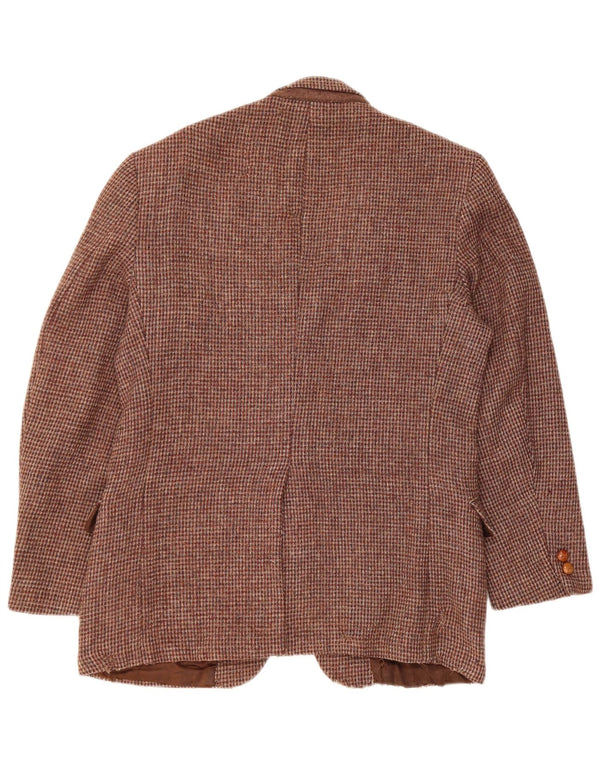 Jachetă pentru bărbați Harris Tweed, cu 2 nasturi, UK 36, maro, picioare de gală