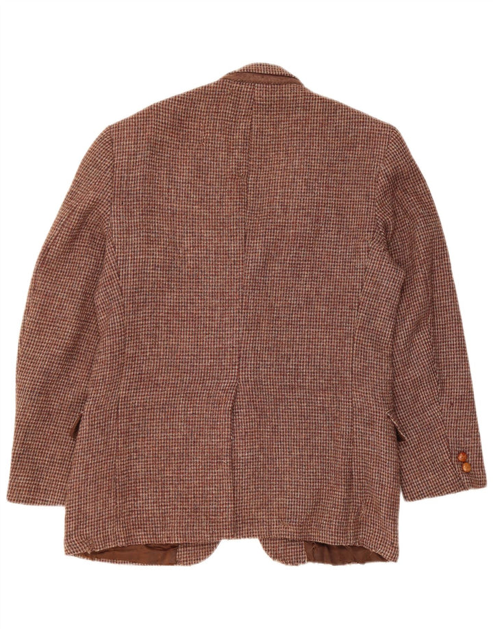 Jachetă pentru bărbați Harris Tweed, cu 2 nasturi, UK 36, maro, picioare de gală
