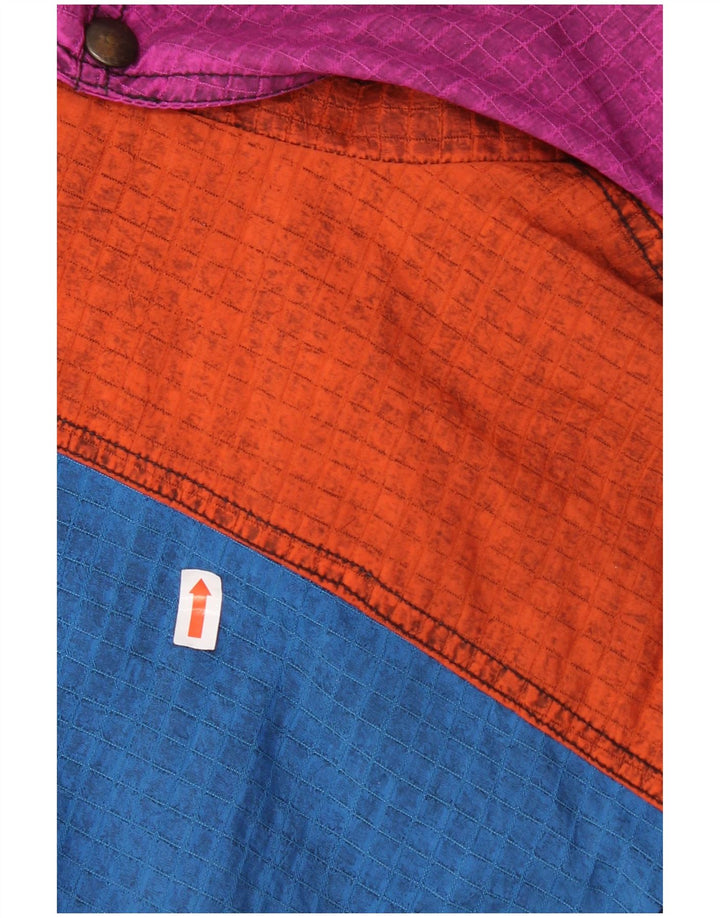 Salopetă de schi vintage pentru bărbați cu glugă IT 52 mare, albastru, poliamidă color bloc