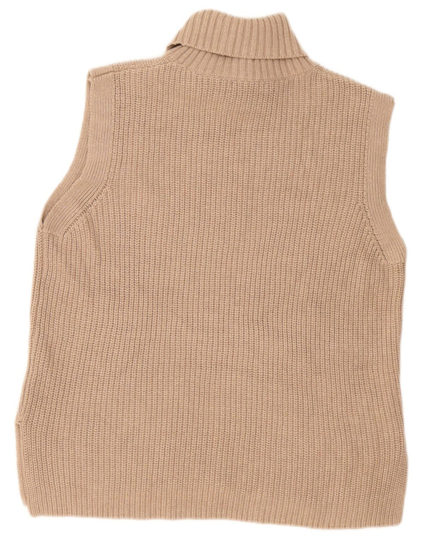 Marks & Spencer Womens Longline Vest Oversized Tank Top UK 10 Small Beige
