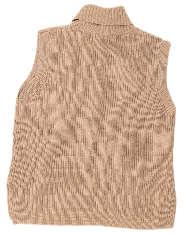 Marks & Spencer Womens Longline Vest Oversized Tank Top UK 10 Small Beige