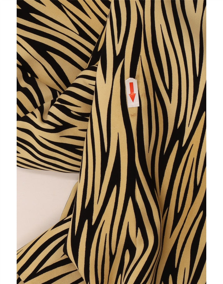 Jachetă Blazer pentru femei Basler, cu 1 nasture, UK 14, galben mediu, imprimeu animal