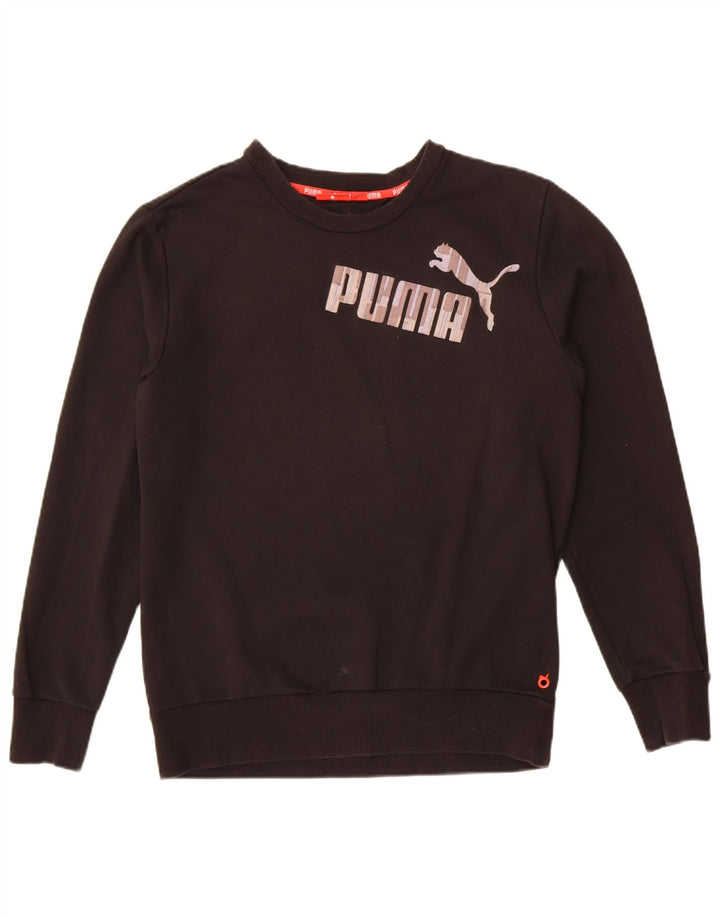 Pulover grafic pentru bărbați Puma, bumbac mediu negru
