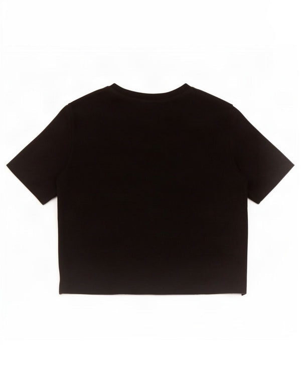 Bluză de top pentru femei Zara UK 12, bumbac mediu negru