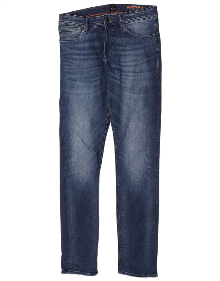 Blugi Hugo Boss Delaware Slim pentru femei W32 L34 Bumbac albastru