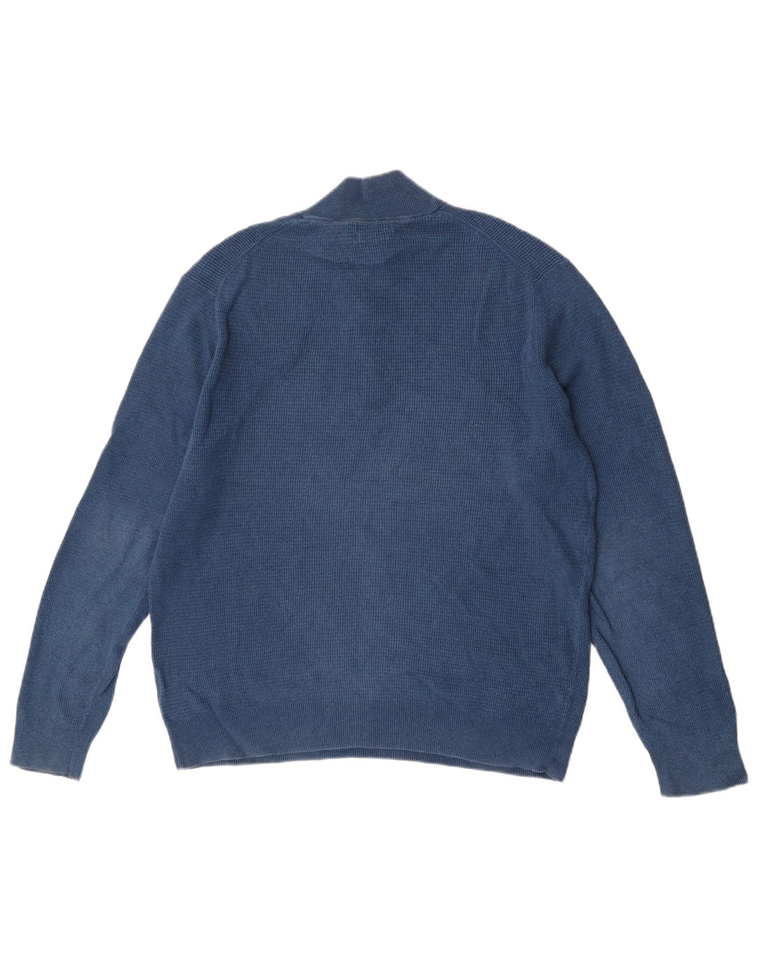 Pulover Massimo Dutti pentru bărbați, cu fermoar și gât, XL, albastru