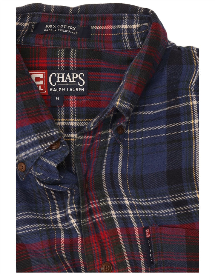 Cămașă de flanel pentru bărbați Chaps Ralph Lauren, bumbac cu carouri, albastru bleumarin mediu