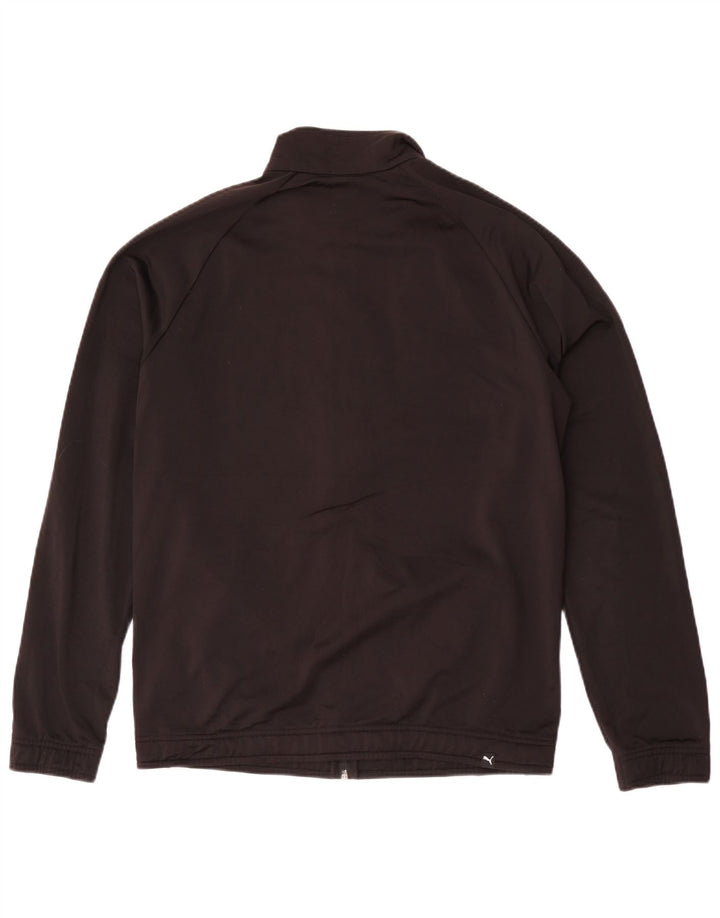 Jachetă de top pentru trening grafic Puma pentru bărbați, poliester color bloc negru mediu