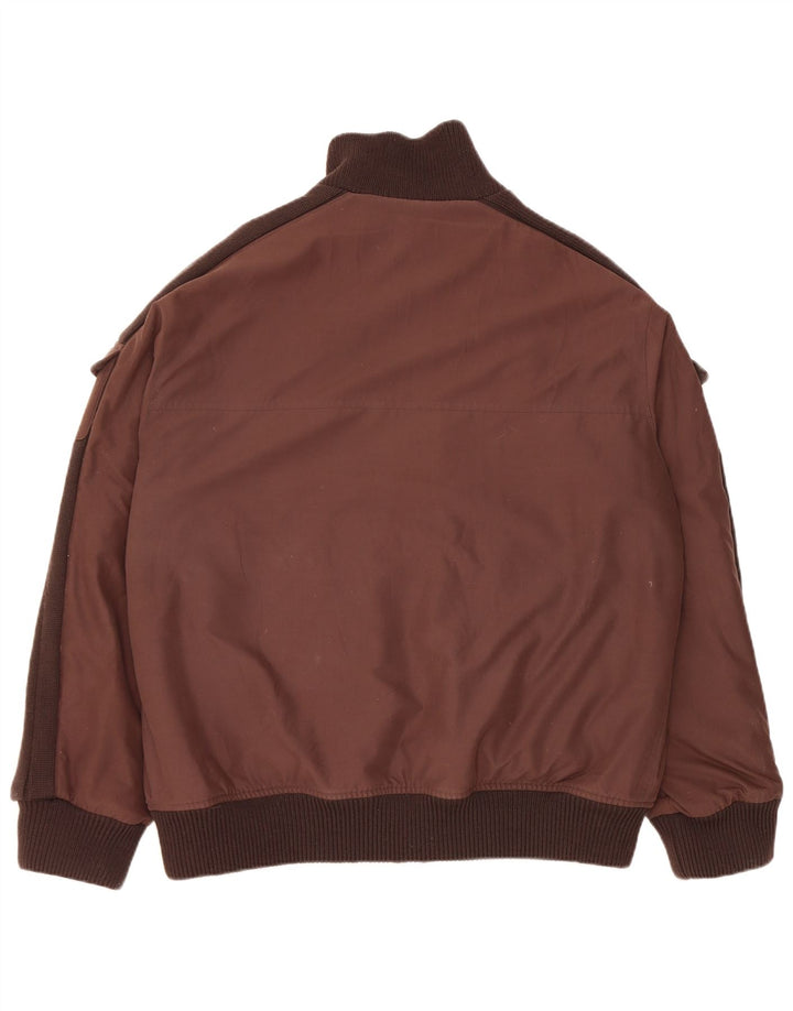 Jachetă bomber pentru bărbați Paul & Shark UK 40 mare, maro, poliester color bloc