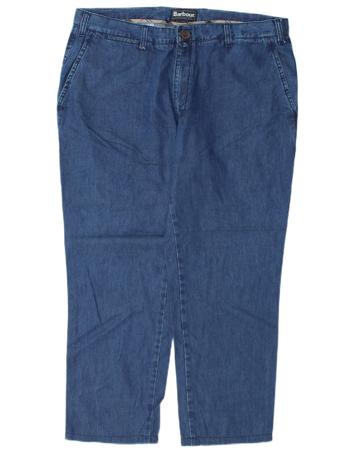 Blugi drepți Barbour pentru femei, cu ajustare normală, XL W36 L27 Blue Lyocell