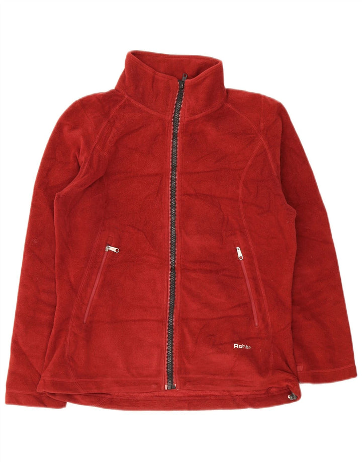 Jachetă fleece supradimensionată pentru femei Rohan UK 10 Poliester roșu mic