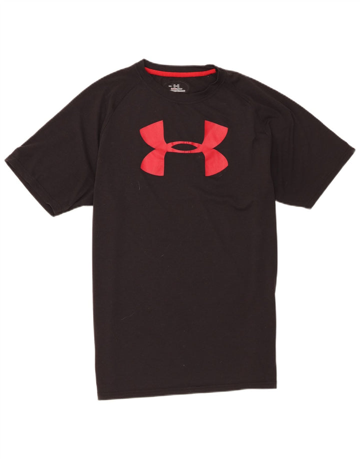Tricou grafic Under Armour pentru bărbați Heat Gear Top Mediu Poliester Negru