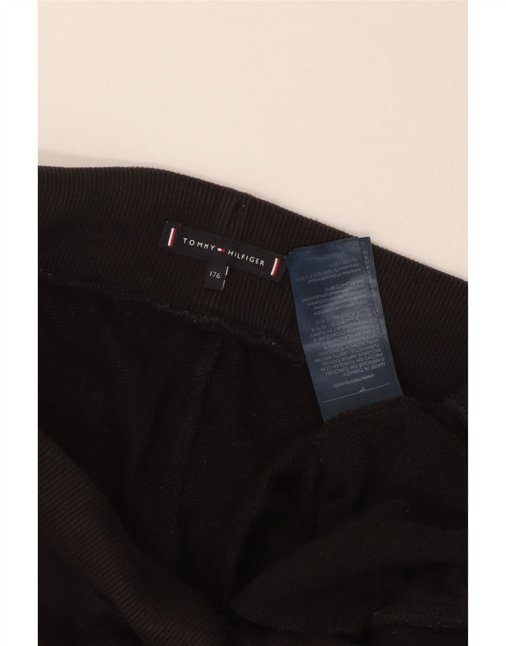 TOMMY HILFIGER Pantaloni de trening grafic pentru baieti Joggeri 15-16 ani negru