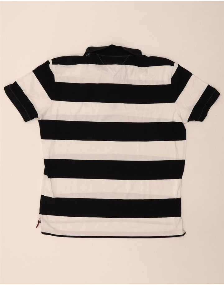 Tricou polo TOMMY HILFIGER pentru bărbați, XL, bumbac cu dungi negre
