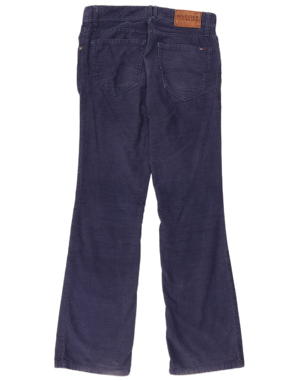 Pantaloni pentru bărbați Tommy Hilfiger Bootcut din velur L30 L32 Bumbac bleumarin