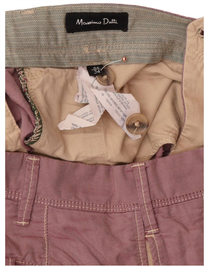 MASSIMO DUTTI Pantaloni chino pentru bărbați EU 44 Large W34 L31 Pink Classic