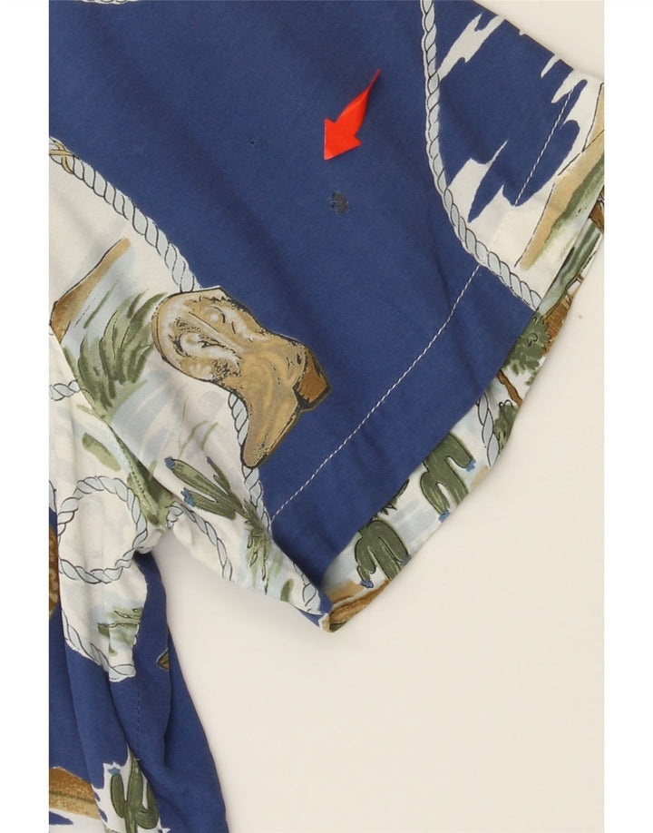 LES COPAINS Rochie cămașă cu model abstract pentru femei IT 44 Medium Blue