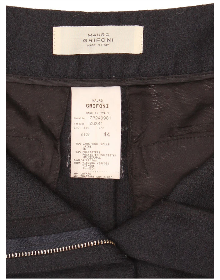 Fusta Mini Femei Mauro Grifoni IT 44 Medium W30 Lână Bleumarin