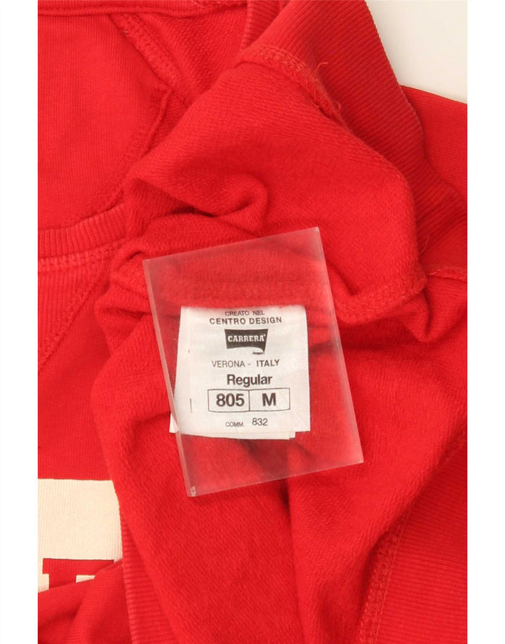 Pulover pentru bărbați Carrera Graphic Regular Fit, bumbac roșu mediu