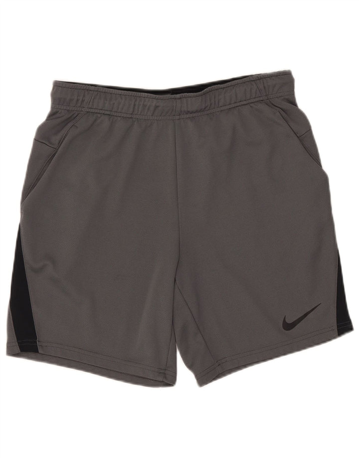 Pantaloni scurți sport Nike Dri Fit pentru bărbați, gri mediu, poliester color bloc