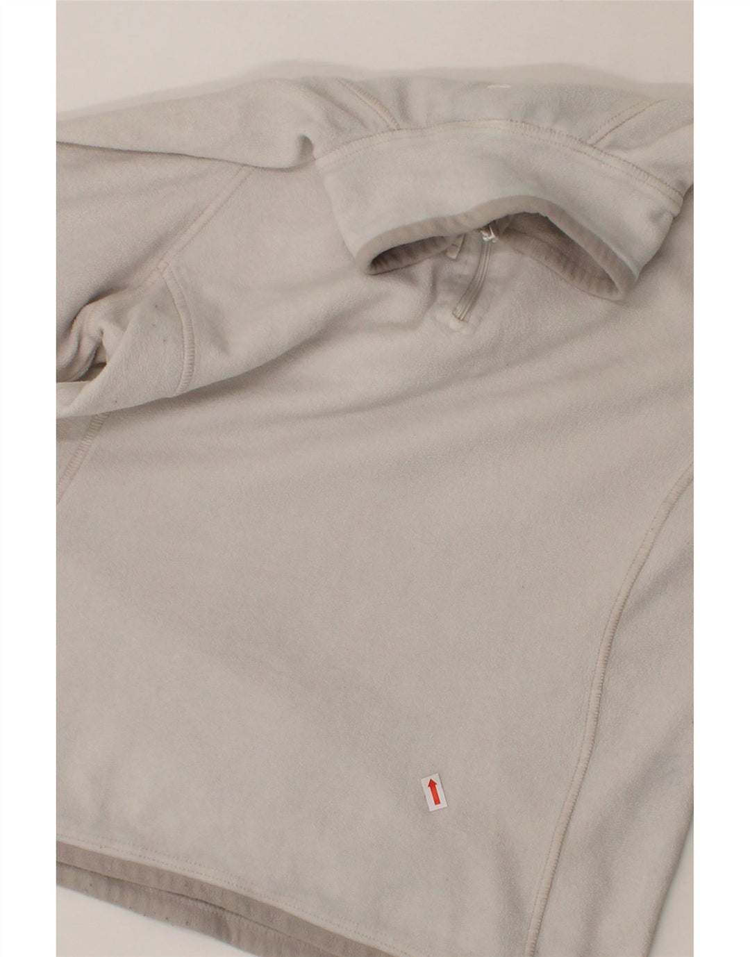 MOUNTAIN WAREHOUSE Womens Zip Neck Fleece Jumper UK 12 Medium White Vintage Mountain Warehouse and Second-Hand Mountain Warehouse from Messina Hembry 