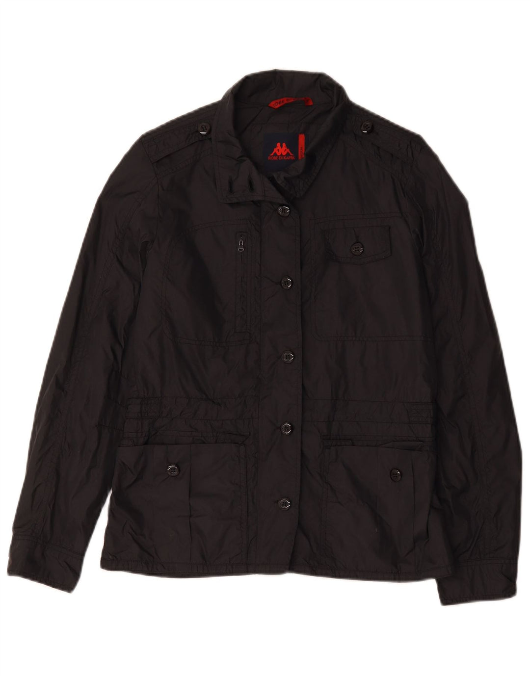 Jachetă militară Kappa pentru femei UK 14 Medium Black Poliamidă