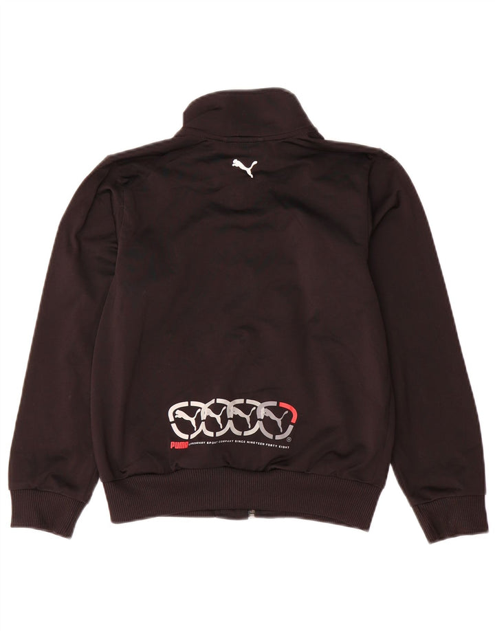 Jachetă de trening grafică PUMA pentru băieți, 7-8 ani, neagră