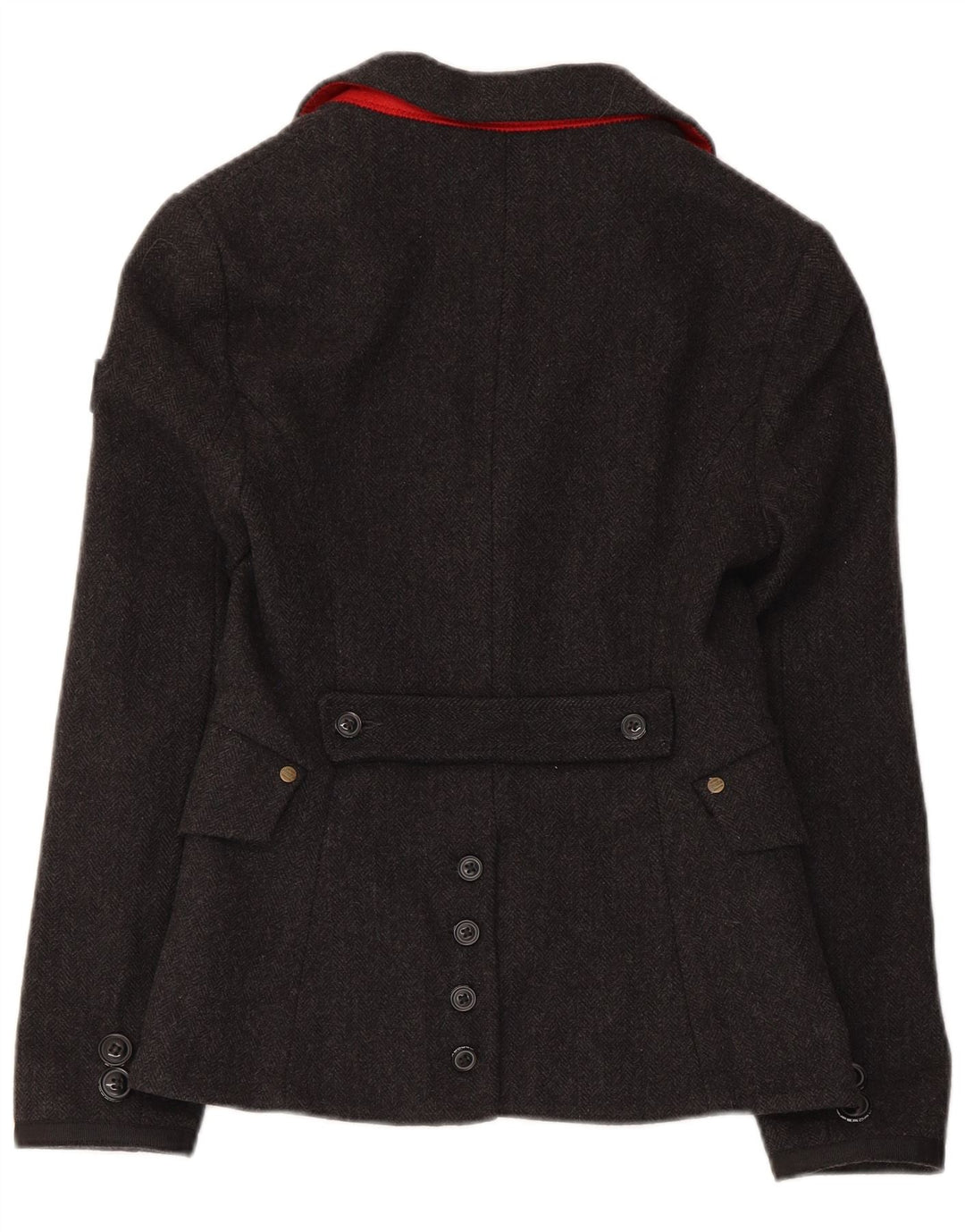 Jachetă Blazer pentru femei Superdry cu 2 nasturi UK 6 XS Lână gri