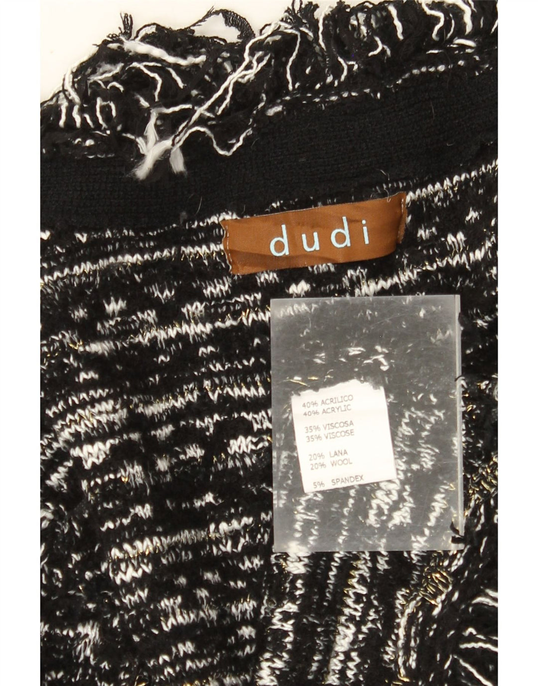 Pulover cardigan VINTAGE pentru femei UK 10 Acrilic cu dungi negre mici