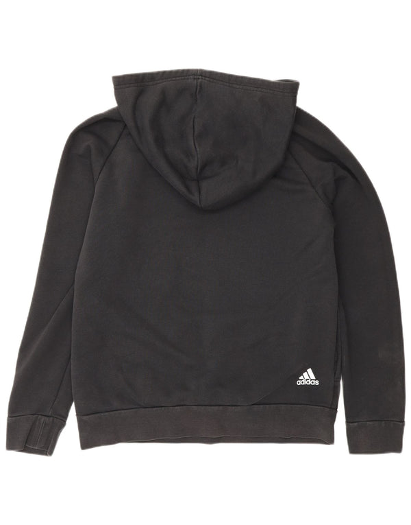 Pulover Adidas pentru femei Graphic Hoodie UK 12/14 Medium Black Bumbac