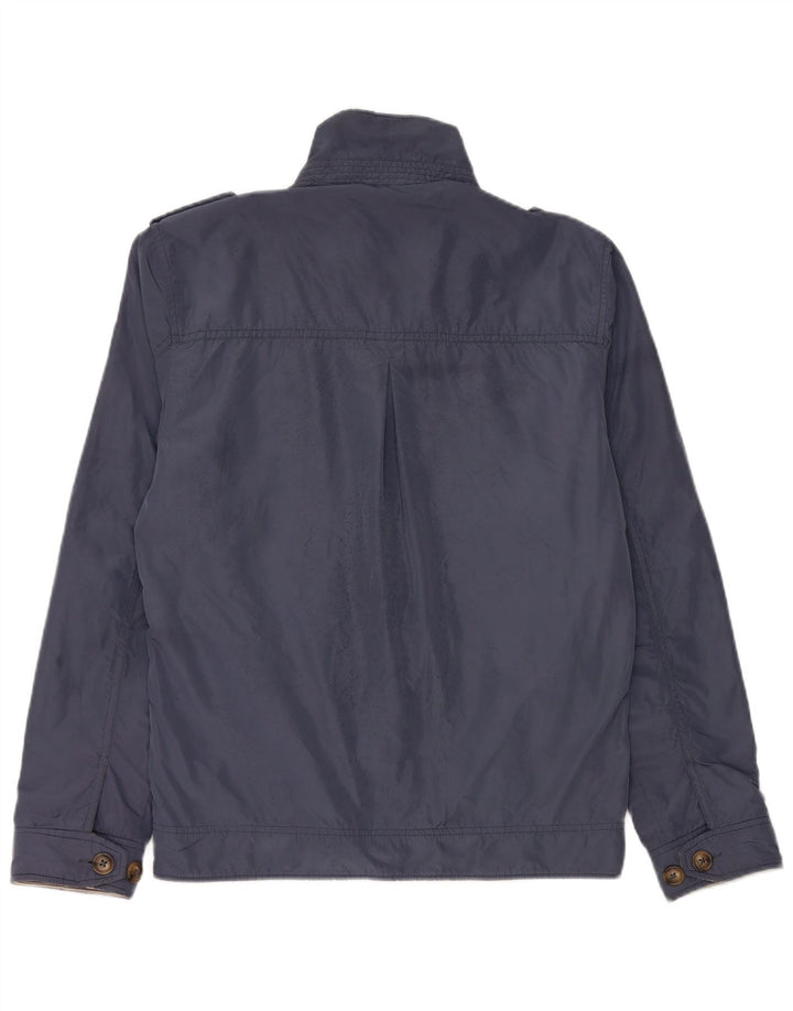 ESPRIT Mens Military Jacket UK 36 Small Navy Blue Polyester
