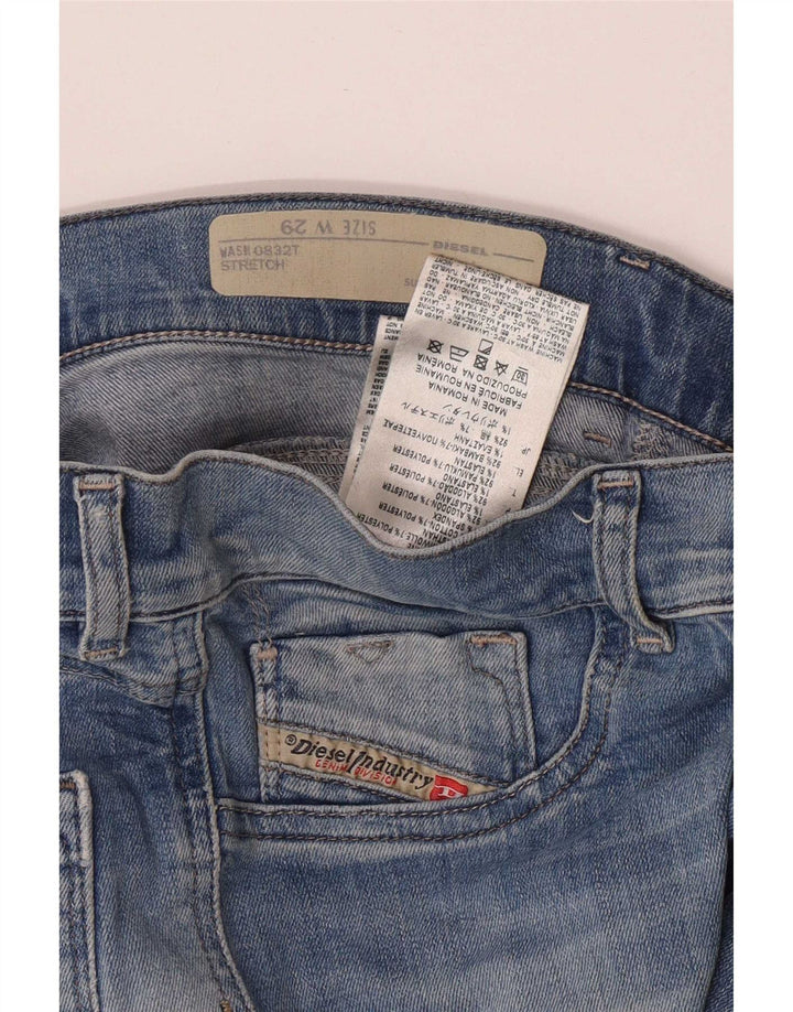 Blugi super slim pentru femei Diesel Distressed W29 L28 Bumbac albastru