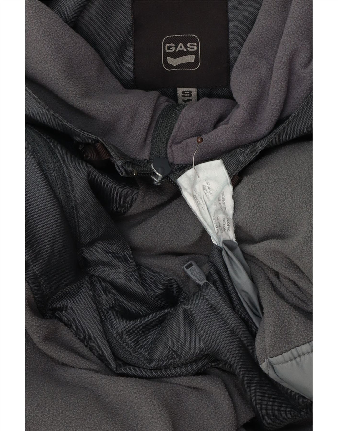 Jachetă de vânt cu glugă pentru bărbați Gas, poliester mic, gri