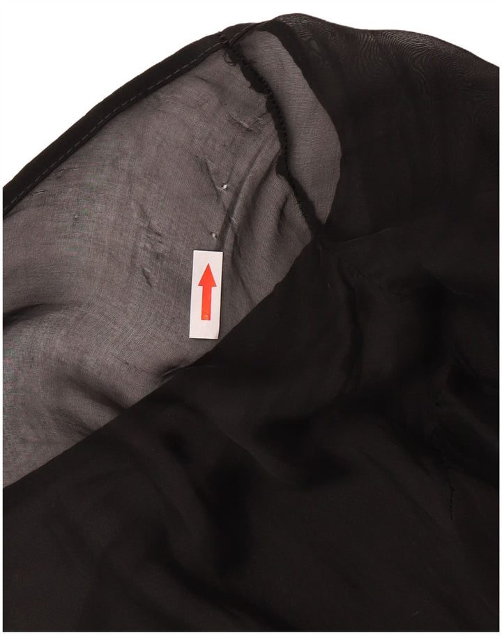 Bluză supradimensionată pentru femei King Kong Top UK 10 Small Black Silk