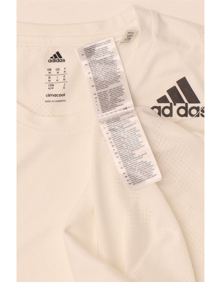 Tricou pentru bărbați Adidas Top Mediu Alb Poliester