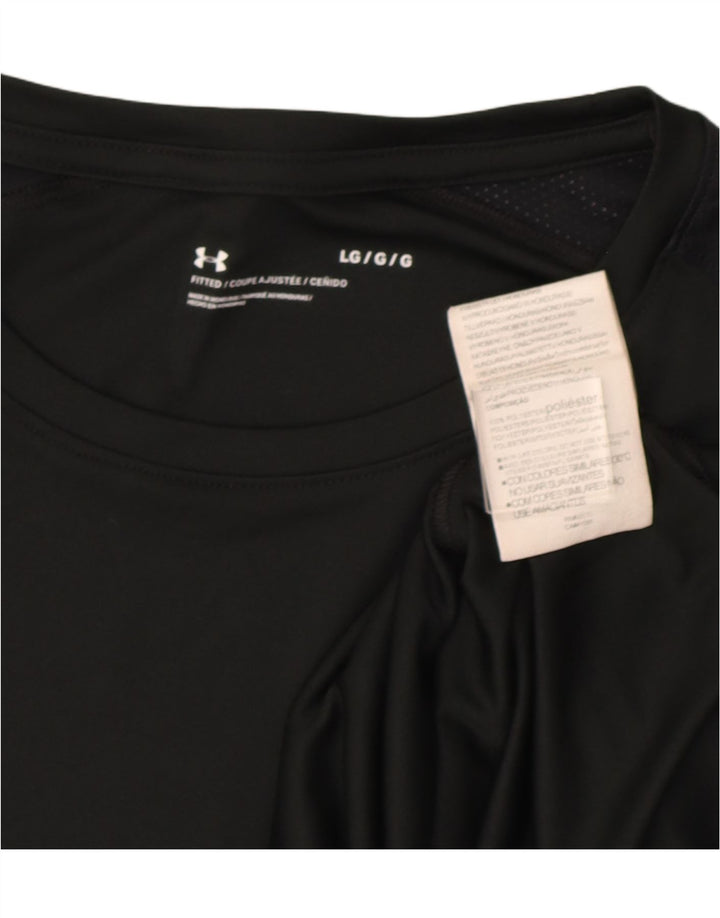 Top pentru bărbați Under Armour cu mânecă lungă, mare, negru, poliester