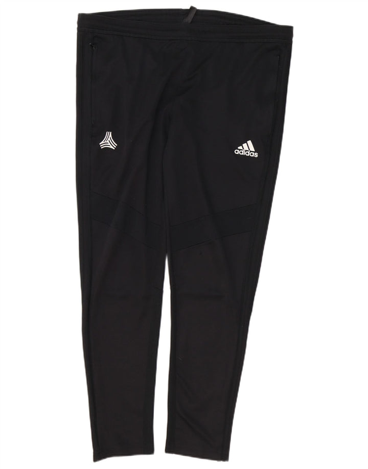 Pantaloni de trening Adidas pentru bărbați, poliester mediu negru