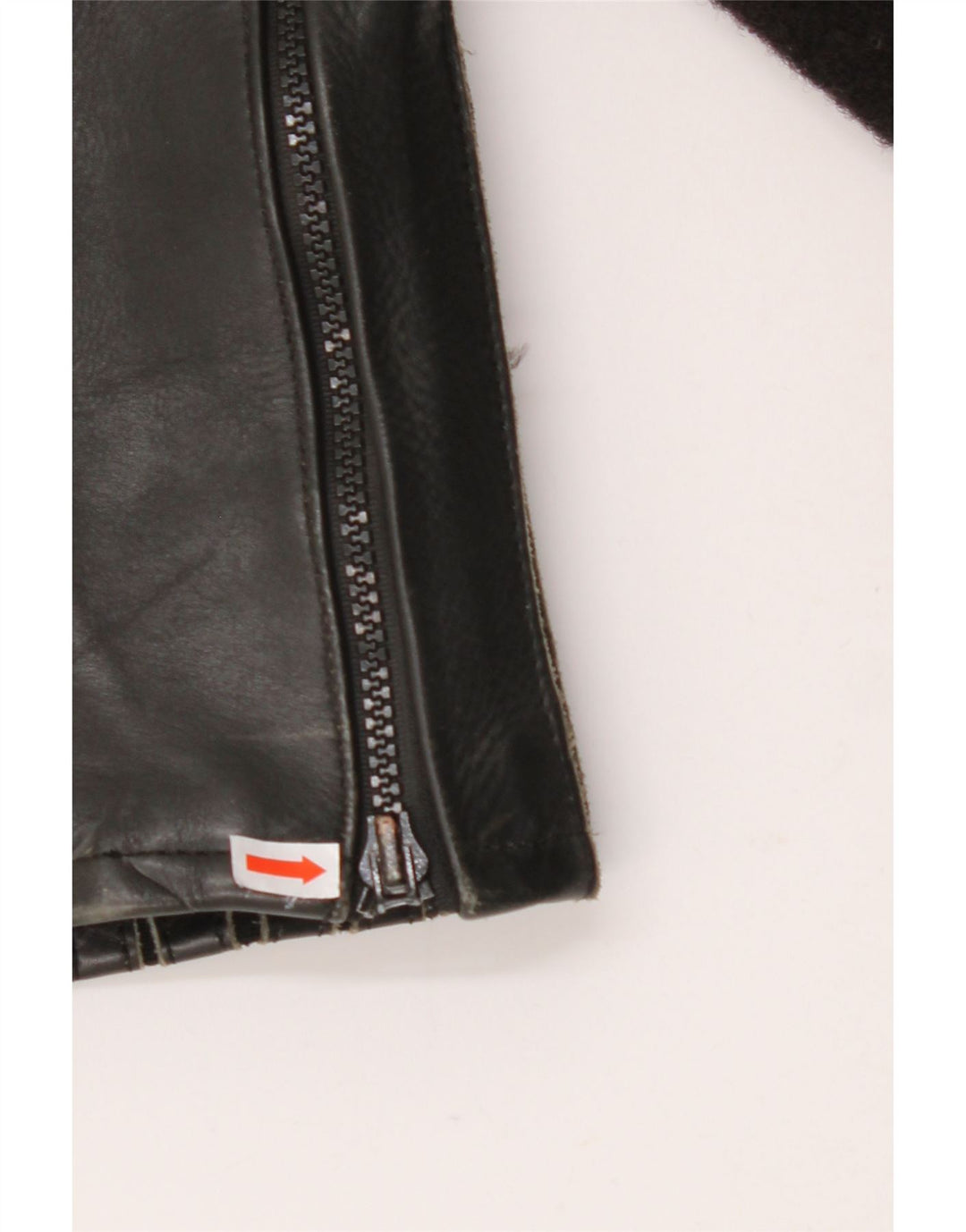 Pantaloni de damă VINTAGE EU 38 Medium W28 L27 Piele neagră color bloc