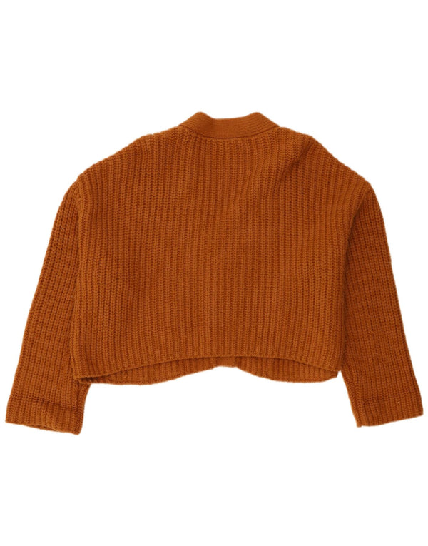 Pulover cardigan supradimensionat pentru femei Zara UK 16 mare maro acrilic