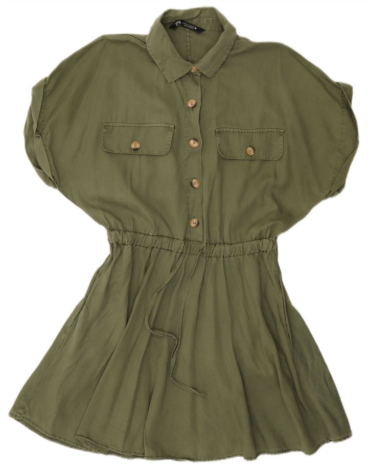 Rochie A-Line pentru femei Zara UK 12 Medium Khaki