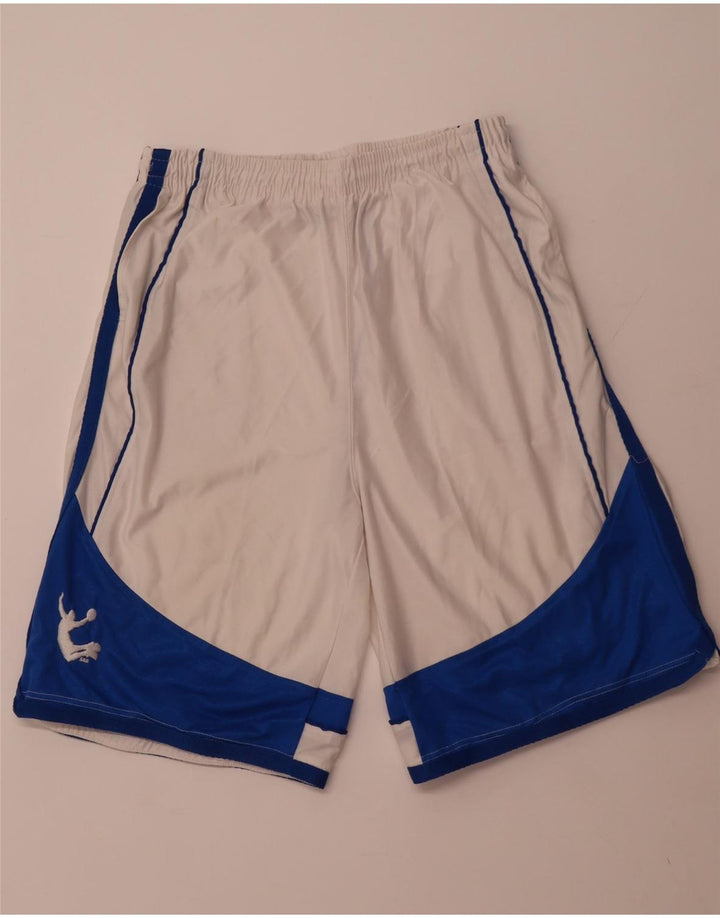 STEVE & BARYY'S Pantaloni scurți sport pentru bărbați, mari, alb, din poliester